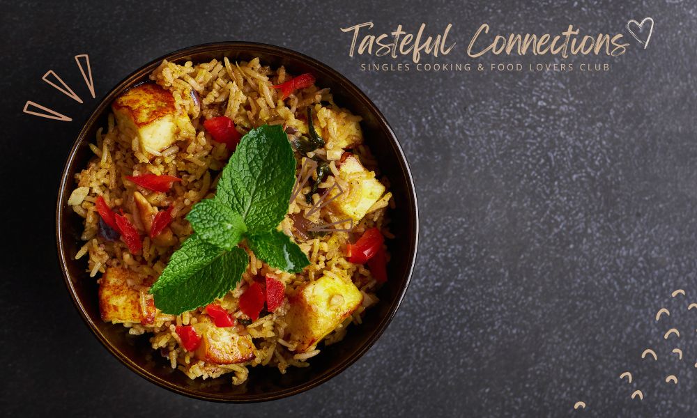 Vegetarian-Paneer-Biryani Date Night Cooking Recipe for Singles